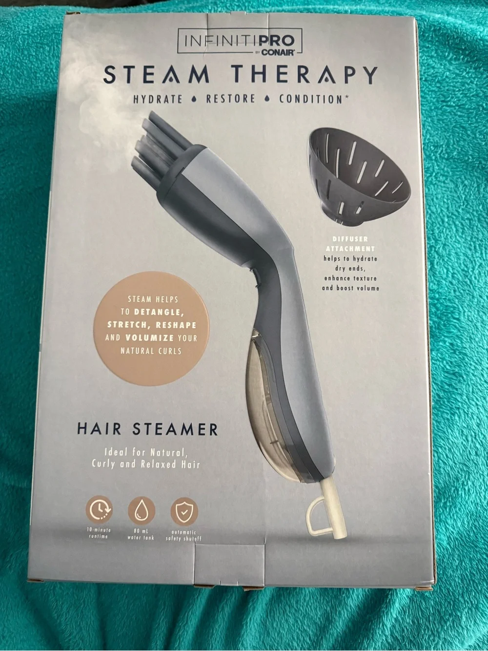 Conair InfinitiPro Steam Therapy Hair Dryer Diffuser - Gray